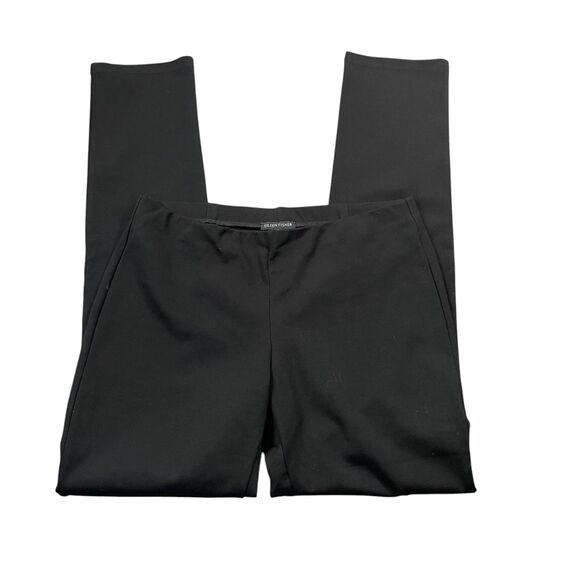 Eileen Fisher Pants - Eileen Fisher Small Black Pull On Elastic Waist Viscose Blend Straight Leg Pants